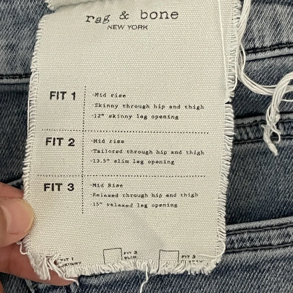 Rag & Bone Jeans Mens 31x32 Fit 1 Skinny Camber Light Wash‎ Mid Rise NWT